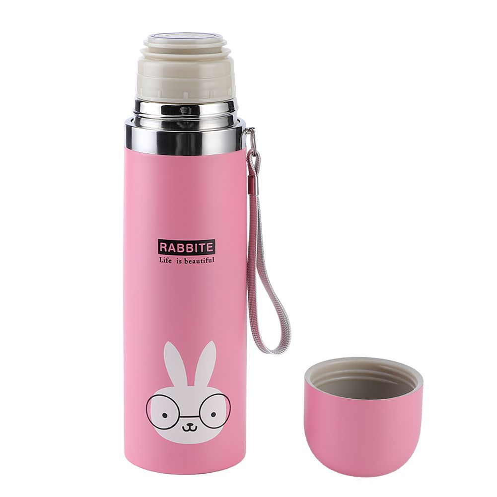 500ml Cartoon Vacuum Cup Portable Stainless Steel Insulation Water Bottle for