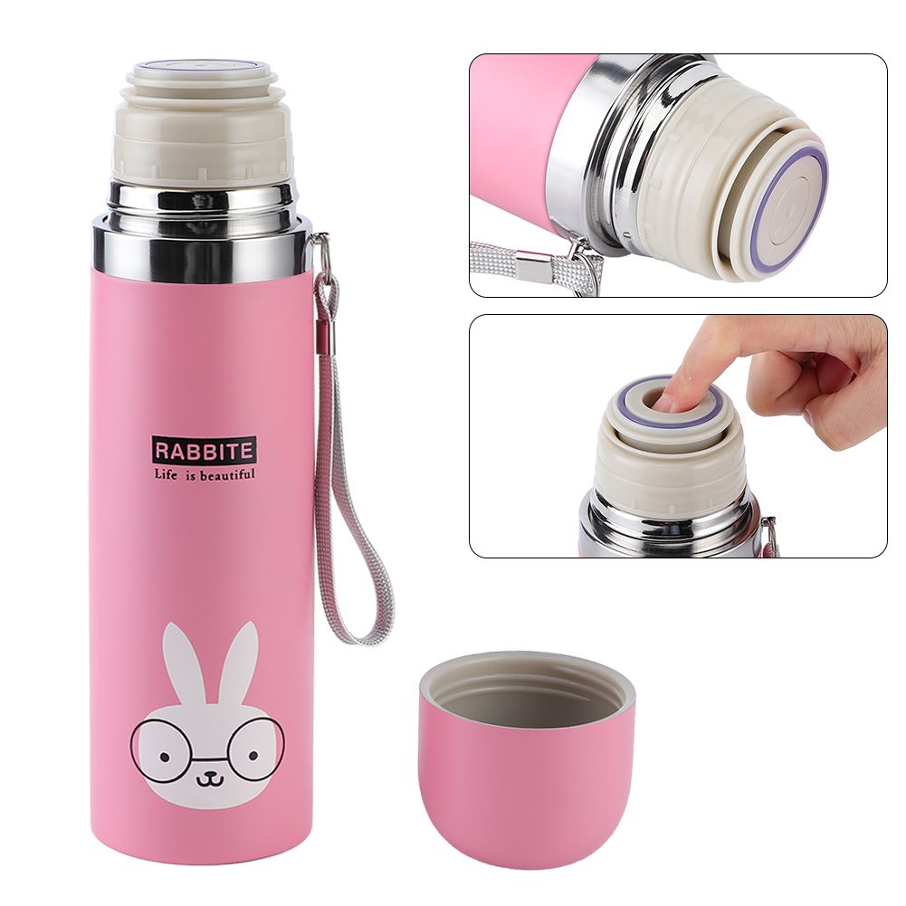 500ml Cartoon Vacuum Cup Portable Stainless Steel Insulation Water Bottle for view 6