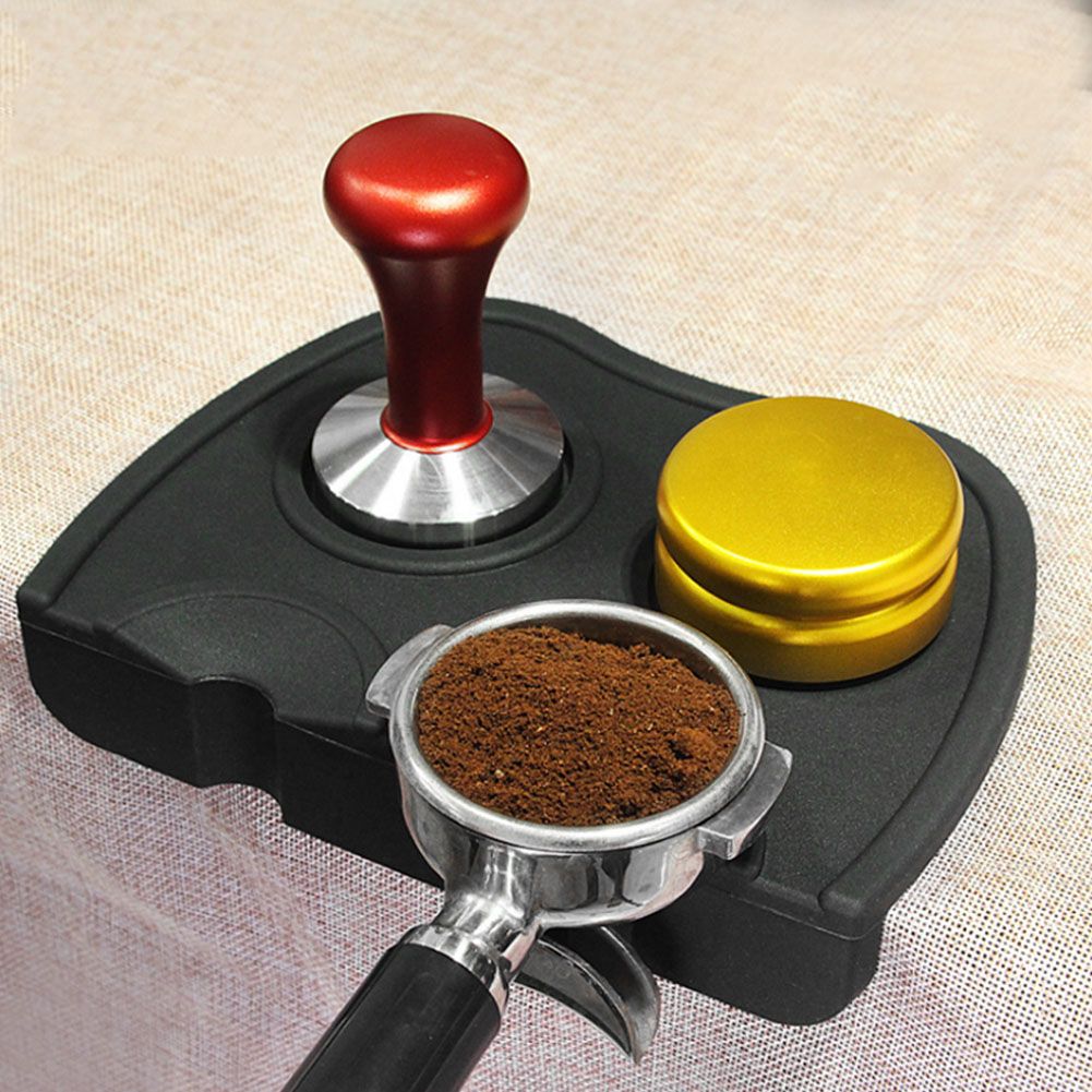 Non‑Slip Silicone Coffee Powder Tamper Mat Holder Corner Tamping Pad for view 7