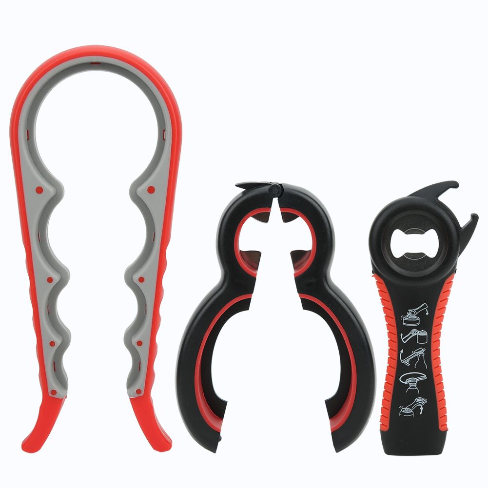 3Pcs/Set Multifunction Stainless Steel Manual Can Tin Bottle Opener Kit view 2