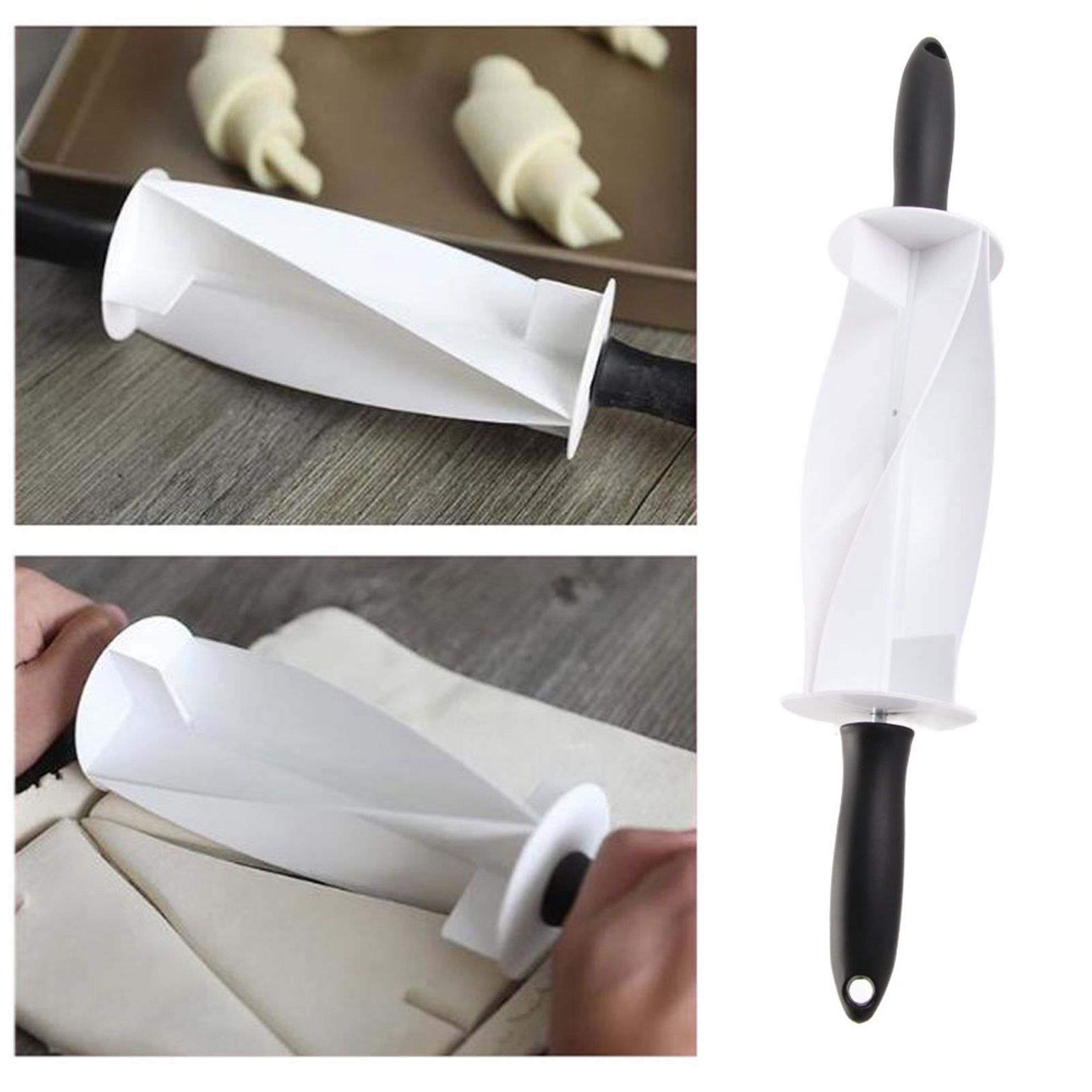 Multifunction Kitchen Non‑Stick Croissant Bread Rolling Cutter Roller DIY view 6