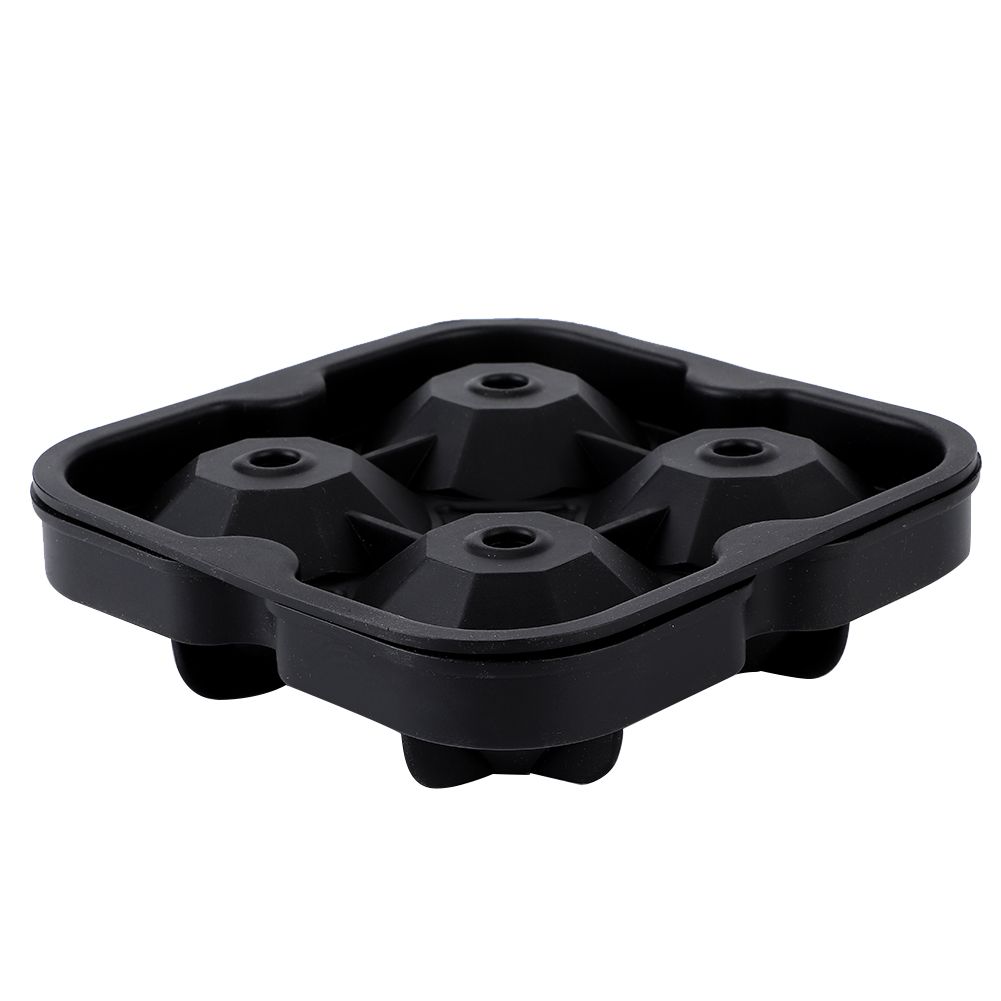4 Holes Diamond Shaped Ice Ball Mold Maker Silicone Ice Cubes Tray for Party view 2