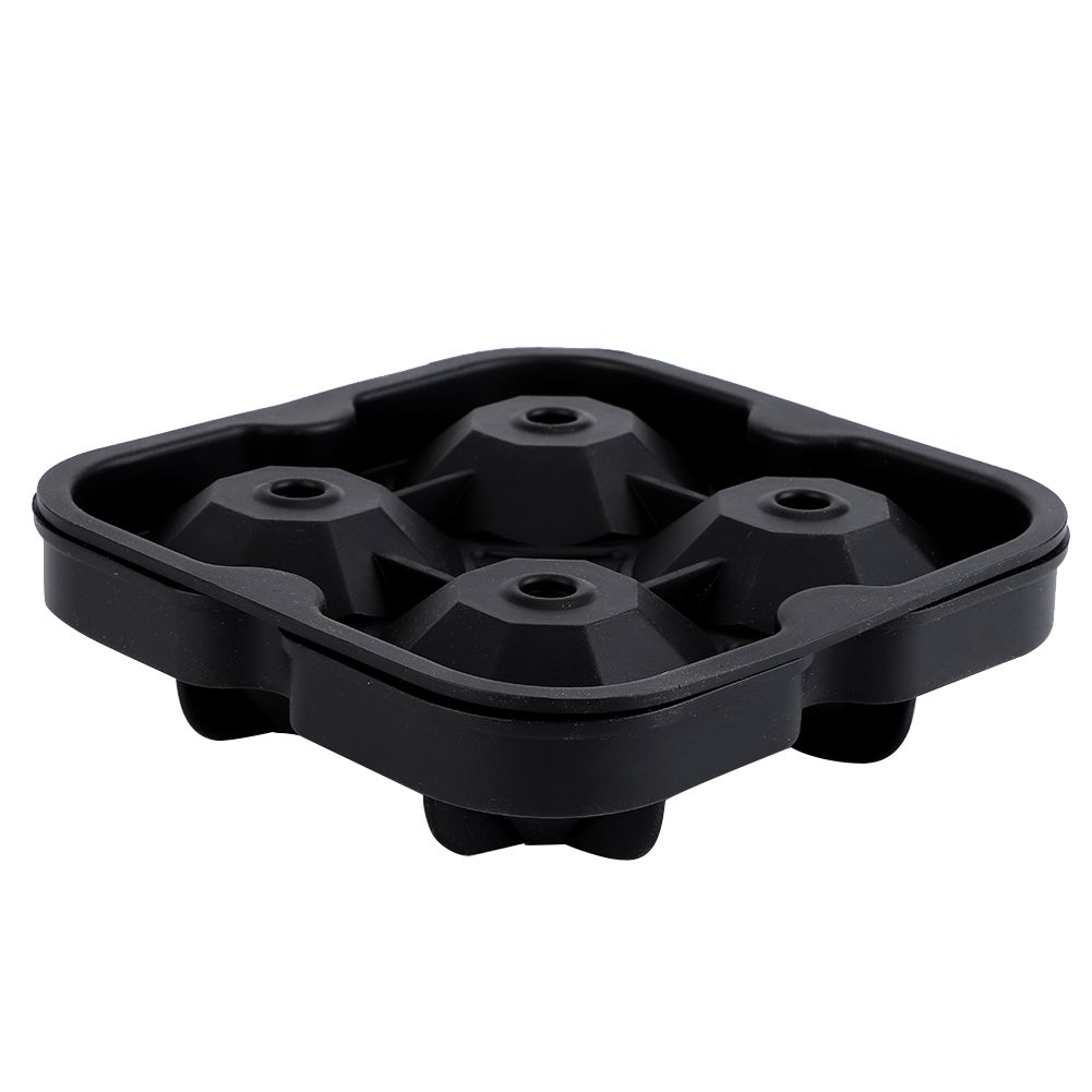 4 Holes Diamond Shaped Ice Ball Mold Maker Silicone Ice Cubes Tray for Party view 3