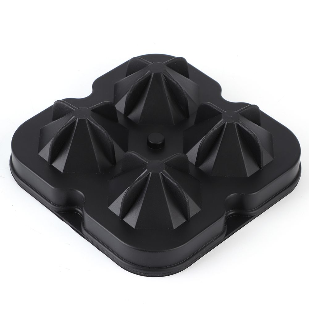 4 Holes Diamond Shaped Ice Ball Mold Maker Silicone Ice Cubes Tray for Party view 5