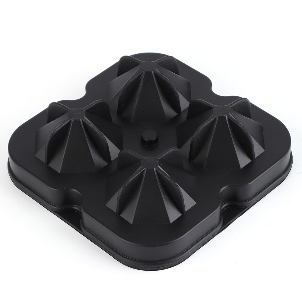 4 Holes Diamond Shaped Ice Ball Mold Maker Silicone Ice Cubes Tray for Party view 7