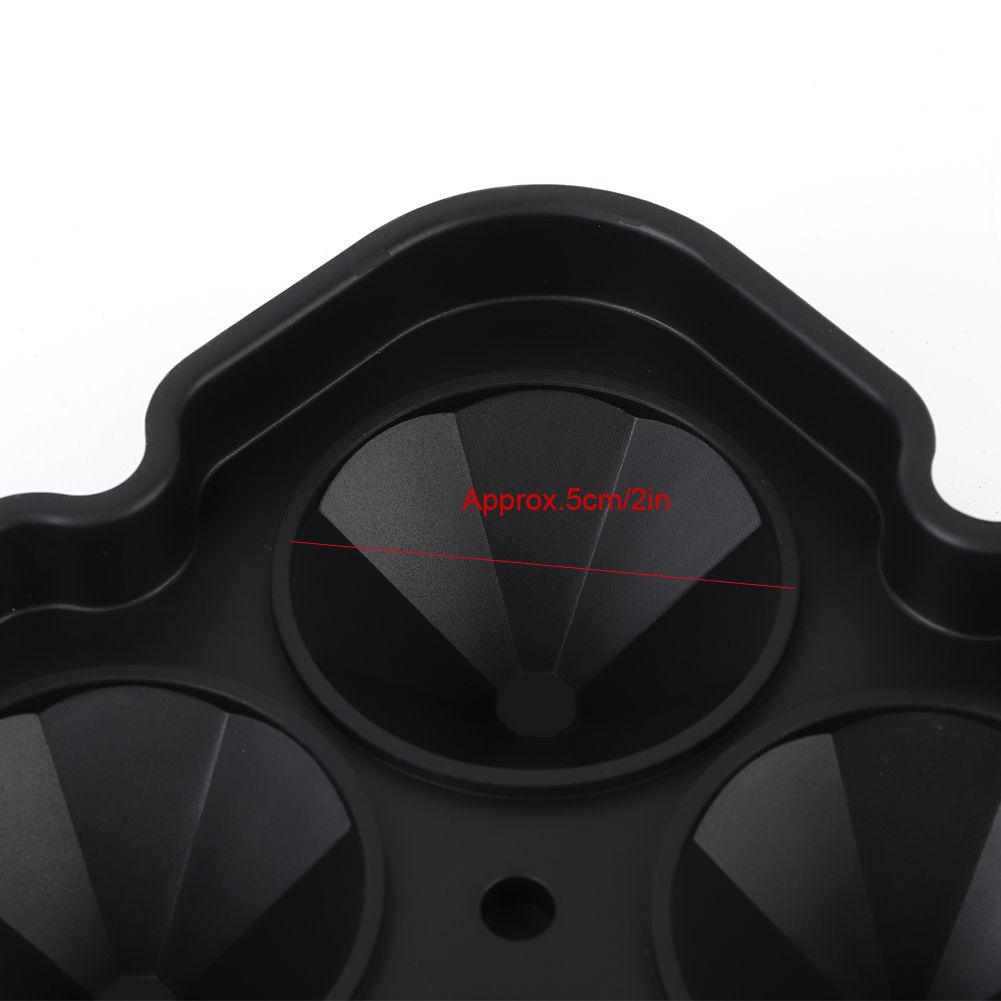4 Holes Diamond Shaped Ice Ball Mold Maker Silicone Ice Cubes Tray for Party view 12