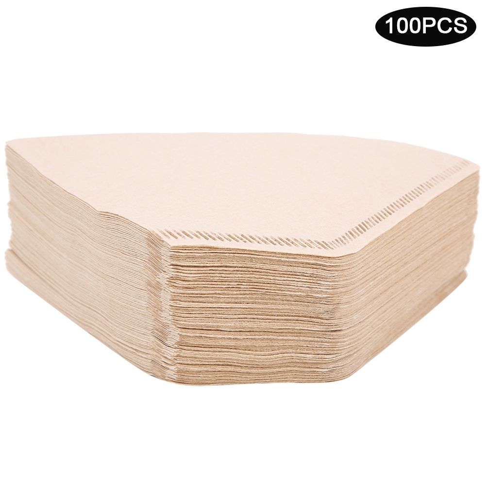 100Pcs FanShaped Disposable Coffee Filter Paper Kit Replacement Coffee Making view 6
