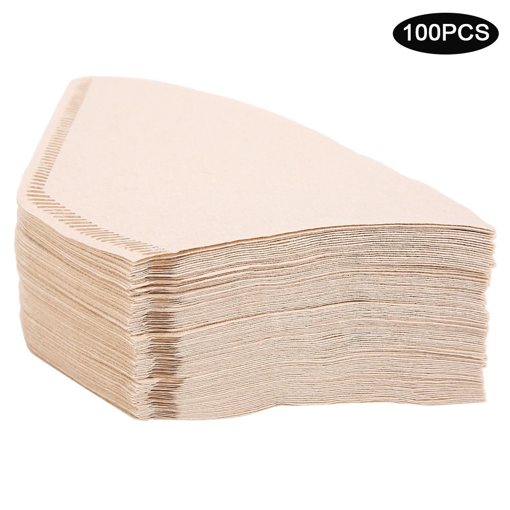 100Pcs FanShaped Disposable Coffee Filter Paper Kit Replacement Coffee Making view 7