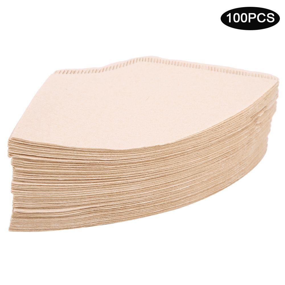 100Pcs FanShaped Disposable Coffee Filter Paper Kit Replacement Coffee Making view 8