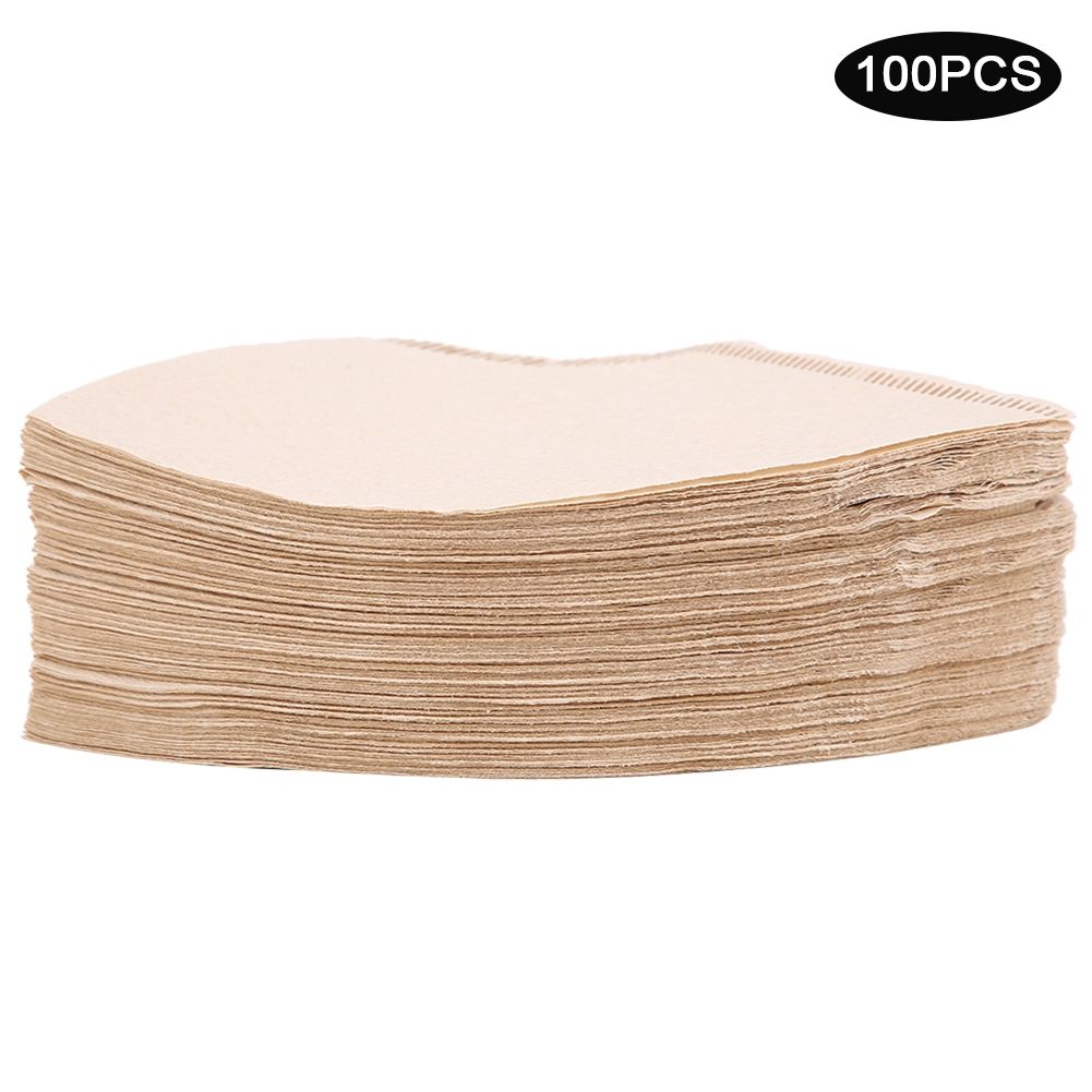 100Pcs FanShaped Disposable Coffee Filter Paper Kit Replacement Coffee Making view 9