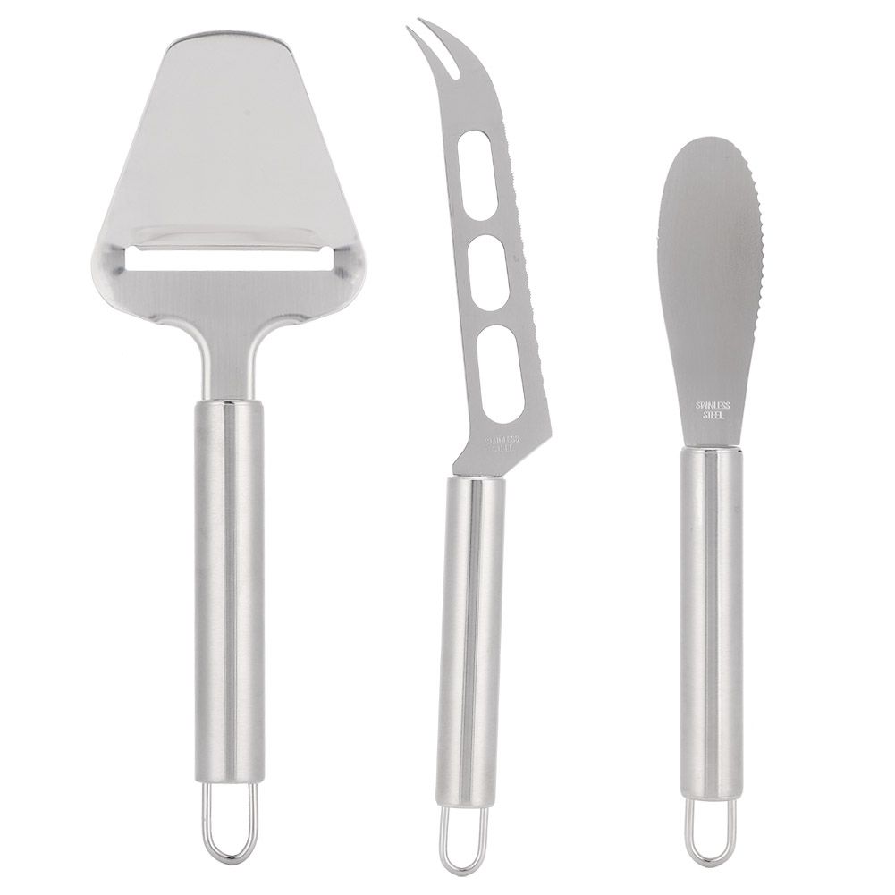3Pcs/Set Household Stainless Steel Cheese Cutter Knife Butter Scraper Kitchen view 2