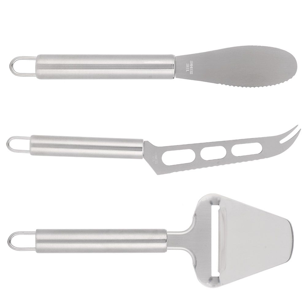3Pcs/Set Household Stainless Steel Cheese Cutter Knife Butter Scraper Kitchen view 5