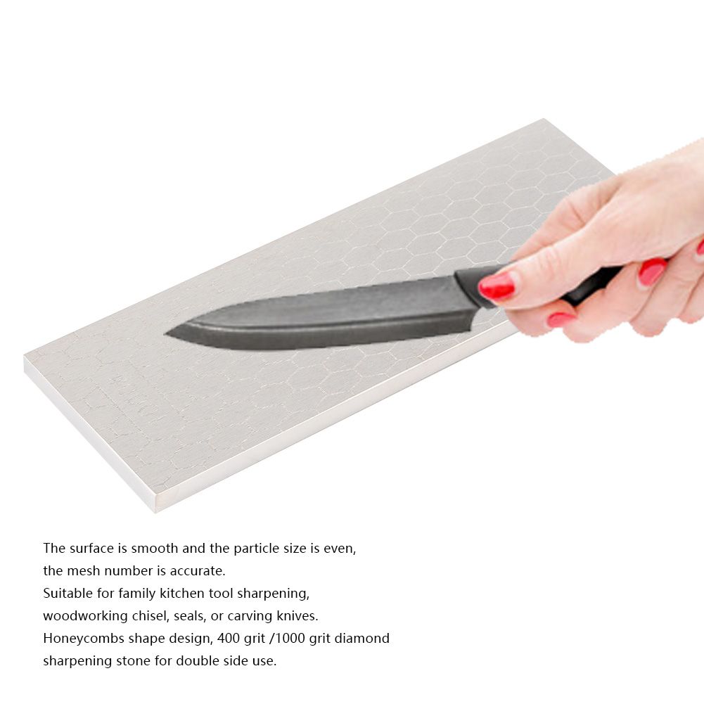 400/1000 Grit DoubleSided Diamond Sharpening Stone Knife Sharpener Whetstone view 12