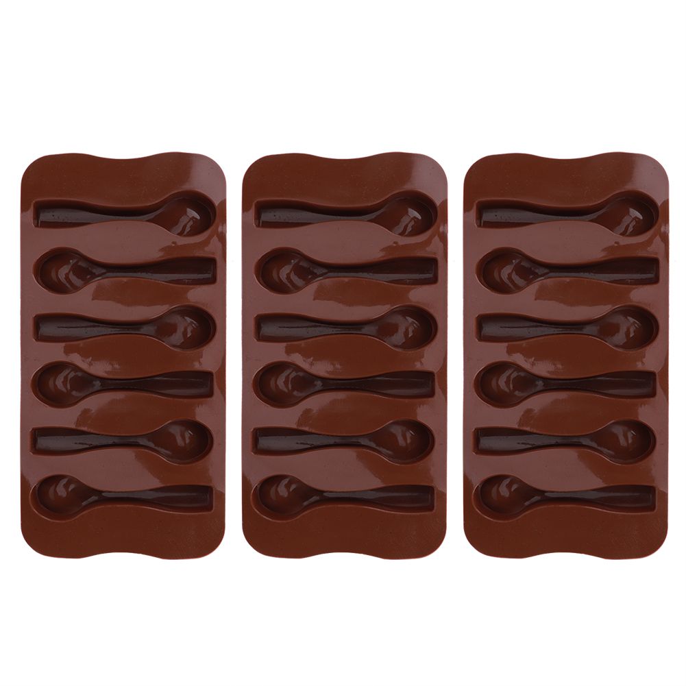 3Pcs DIY Non‑Stick Silicone Spoon‑Shaped Cake Chocolate Baking view 2