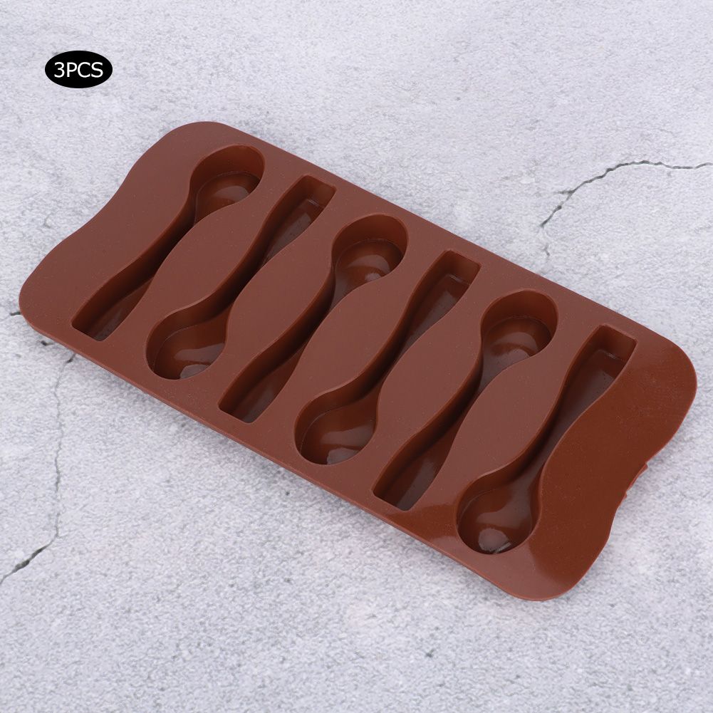 3Pcs DIY Non‑Stick Silicone Spoon‑Shaped Cake Chocolate Baking view 5