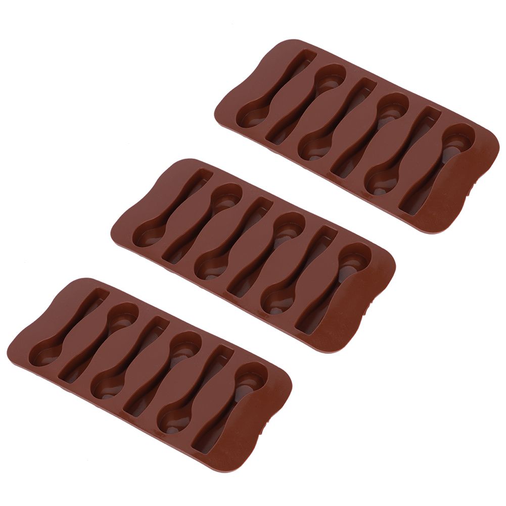 3Pcs DIY Non‑Stick Silicone Spoon‑Shaped Cake Chocolate Baking view 6