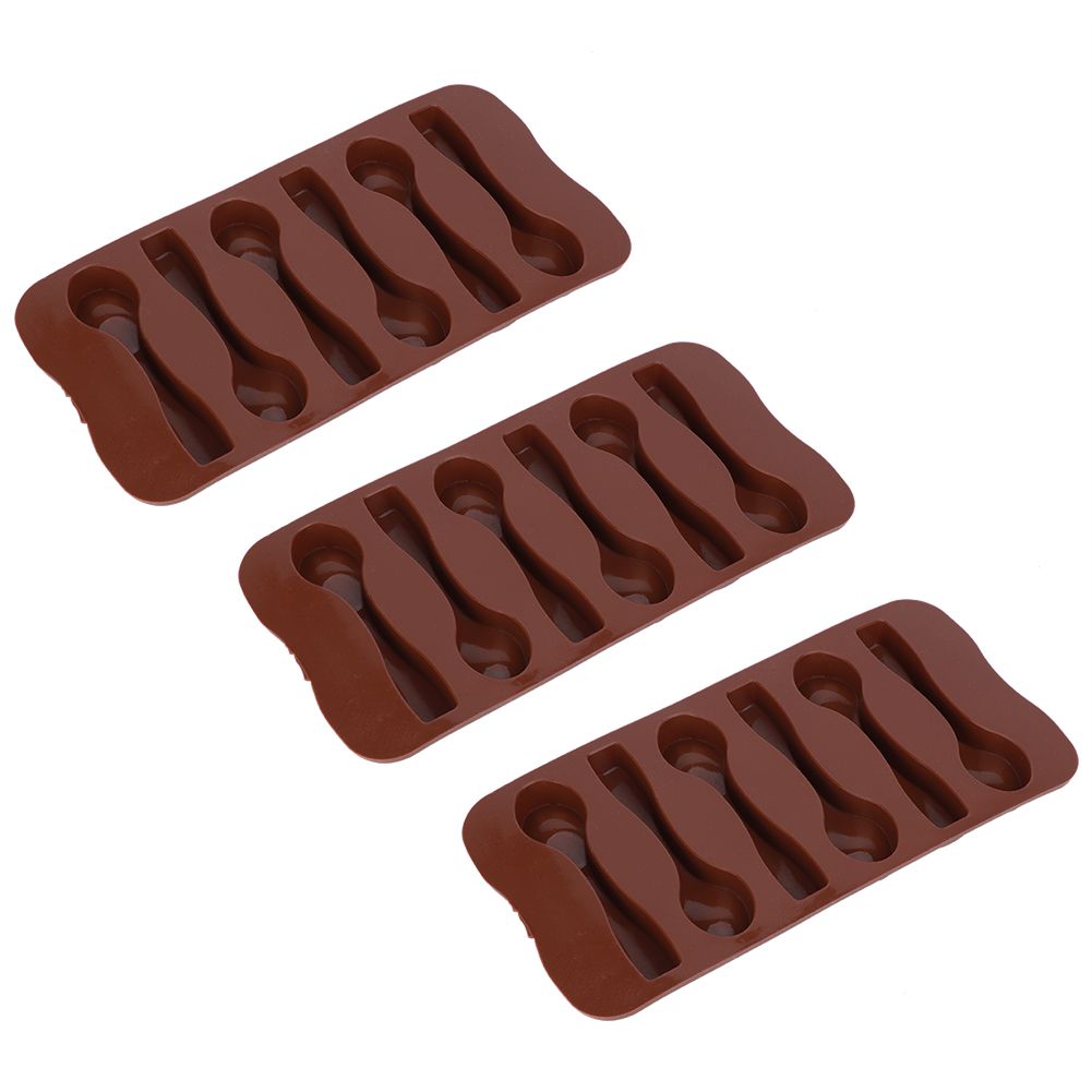 3Pcs DIY Non‑Stick Silicone Spoon‑Shaped Cake Chocolate Baking view 8