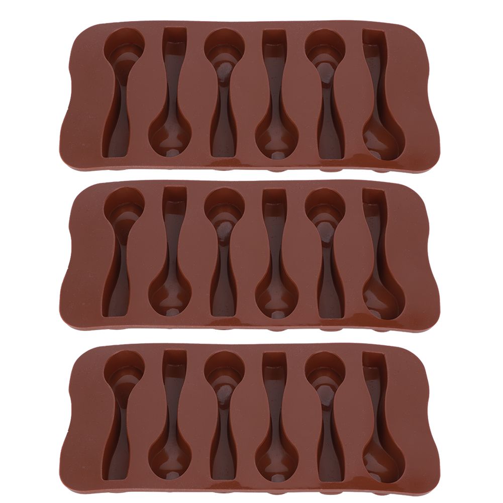 3Pcs DIY Non‑Stick Silicone Spoon‑Shaped Cake Chocolate Baking view 9