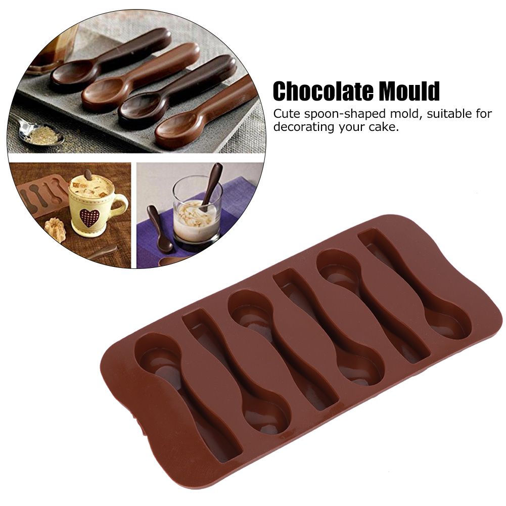3Pcs DIY Non‑Stick Silicone Spoon‑Shaped Cake Chocolate Baking view 11