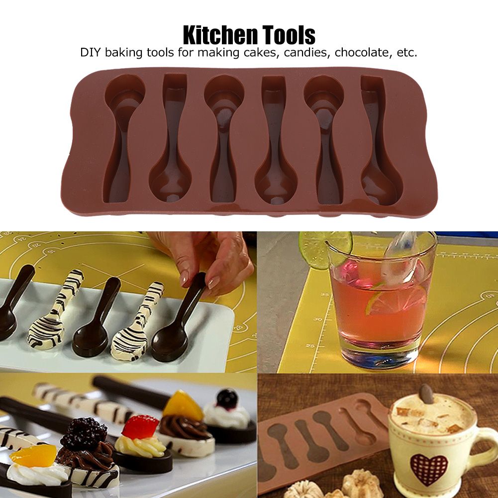 3Pcs DIY Non‑Stick Silicone Spoon‑Shaped Cake Chocolate Baking view 12