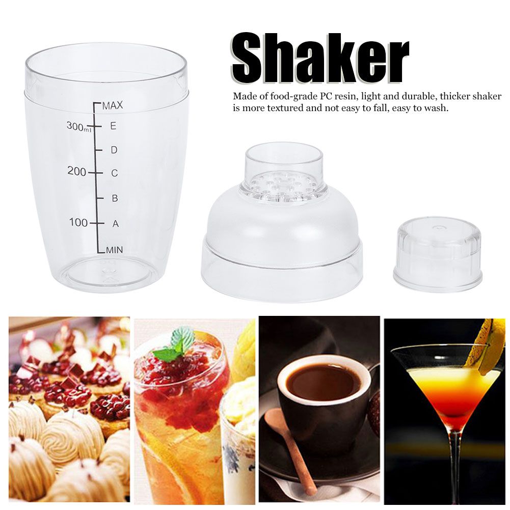 PC Cocktail Shaker with Scale Milk Teapot Juices Wine Plastic Cup for Home Bar view 12