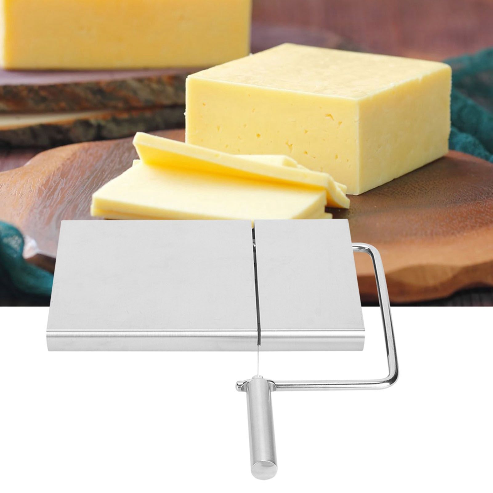 Household Stainless Steel Cheese Ham Butter Cutter with Cutting Wire Kitchen view 12