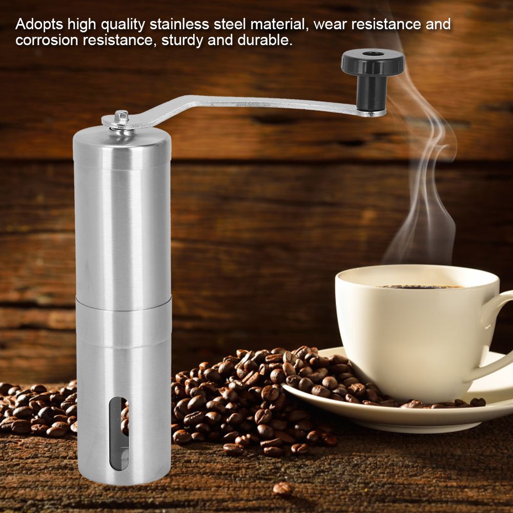 Portable Stainless Steel Manual Coffee Grinder Hand Crank Mill Grinding view 12