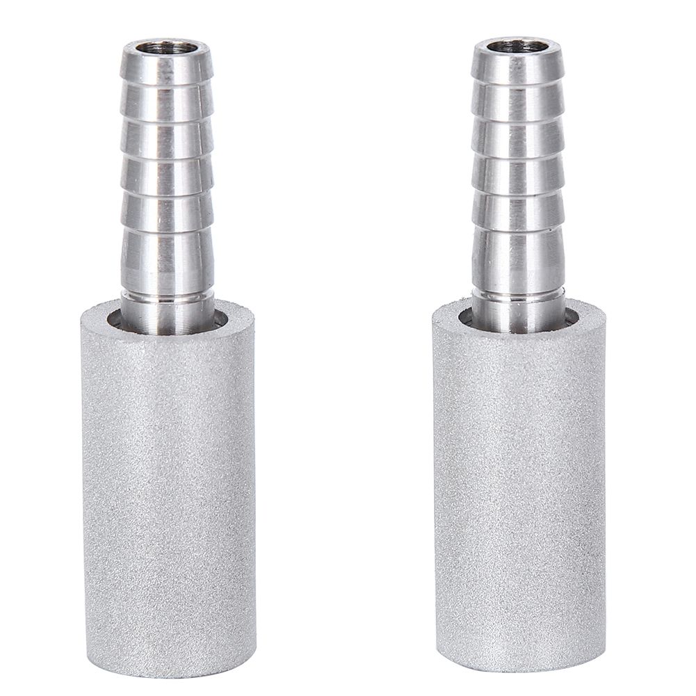 2Pcs 0.5μm Diffusion Stone Stainless Steel Aeration Stone with 1/4 Inch Outer view 2