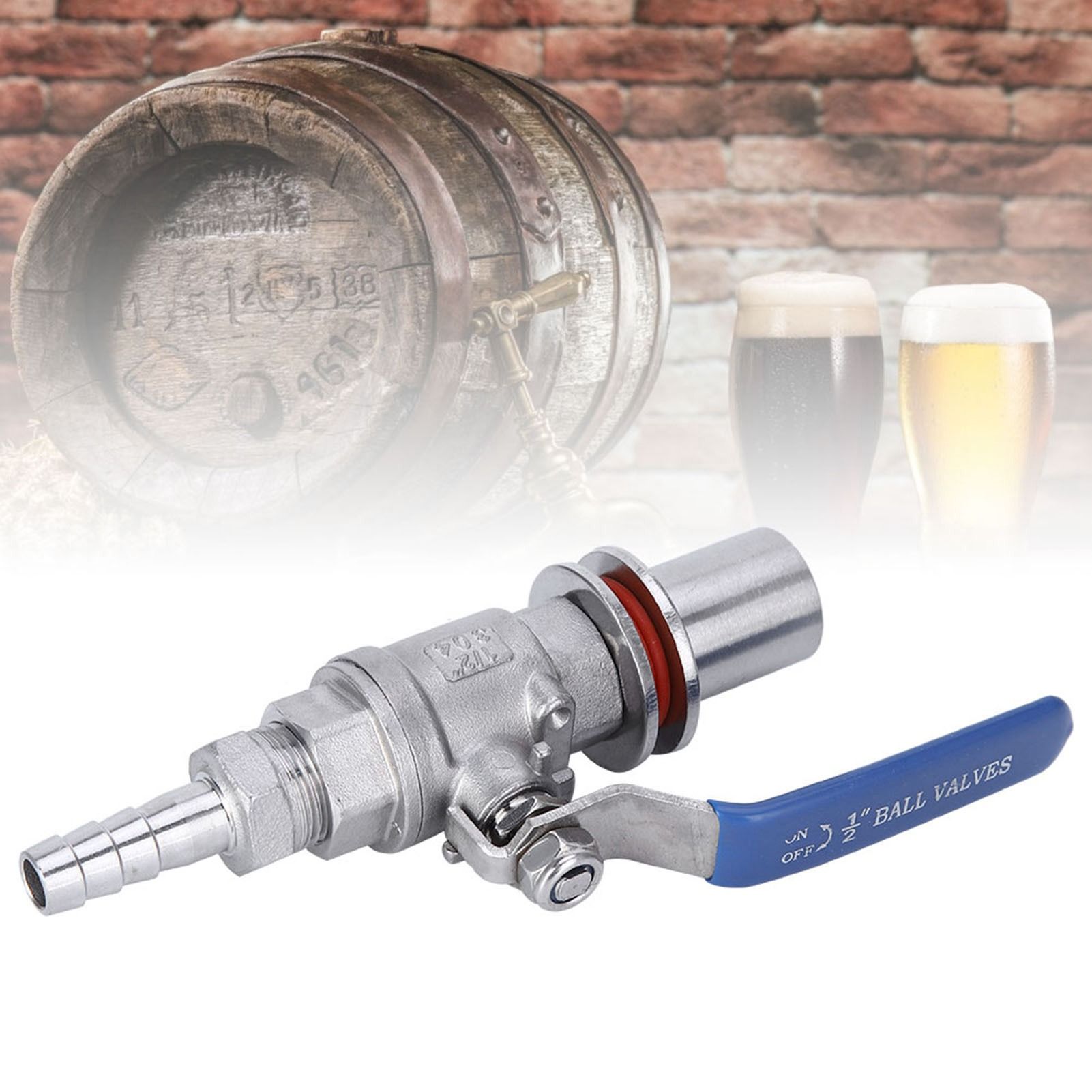 304 Stainless Steel Female Thread 1/2in Beer Kettle Ball Valve Home Brewing view 11