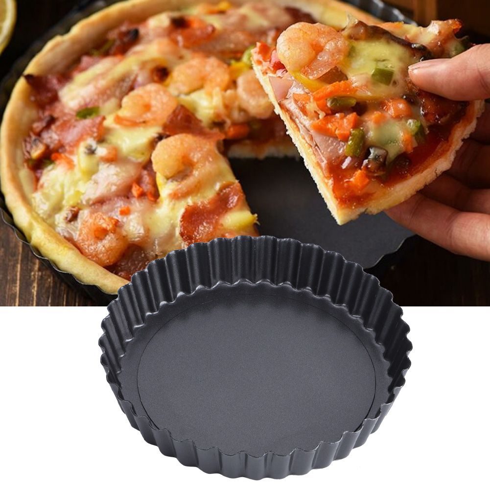 NonStick Round Carbon Steel Pie Pizza Cake Mold Removable Bottom Cake Baking view 9