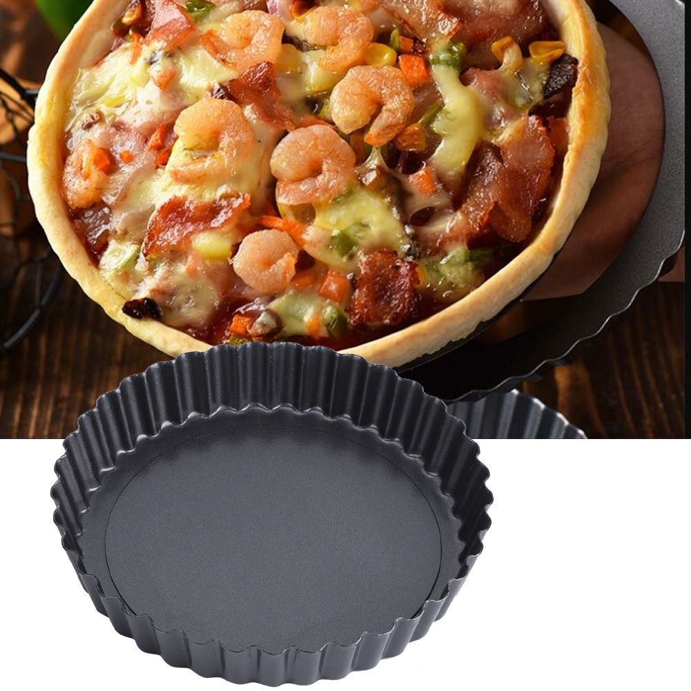NonStick Round Carbon Steel Pie Pizza Cake Mold Removable Bottom Cake Baking view 10