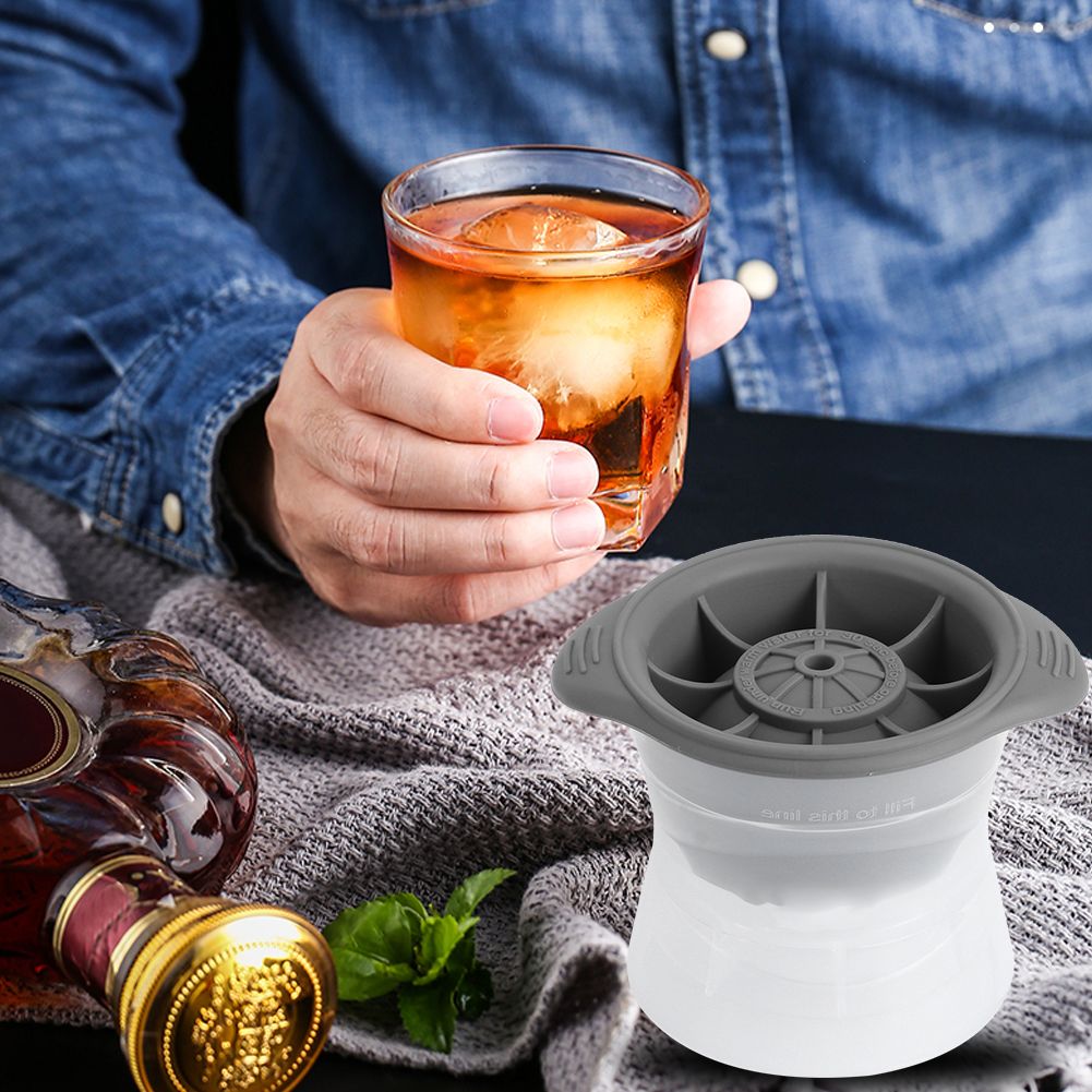 Food Grade Silicone QuickFrozen Ice Ball Maker Whiskey Round Ice Molding Tool view 10