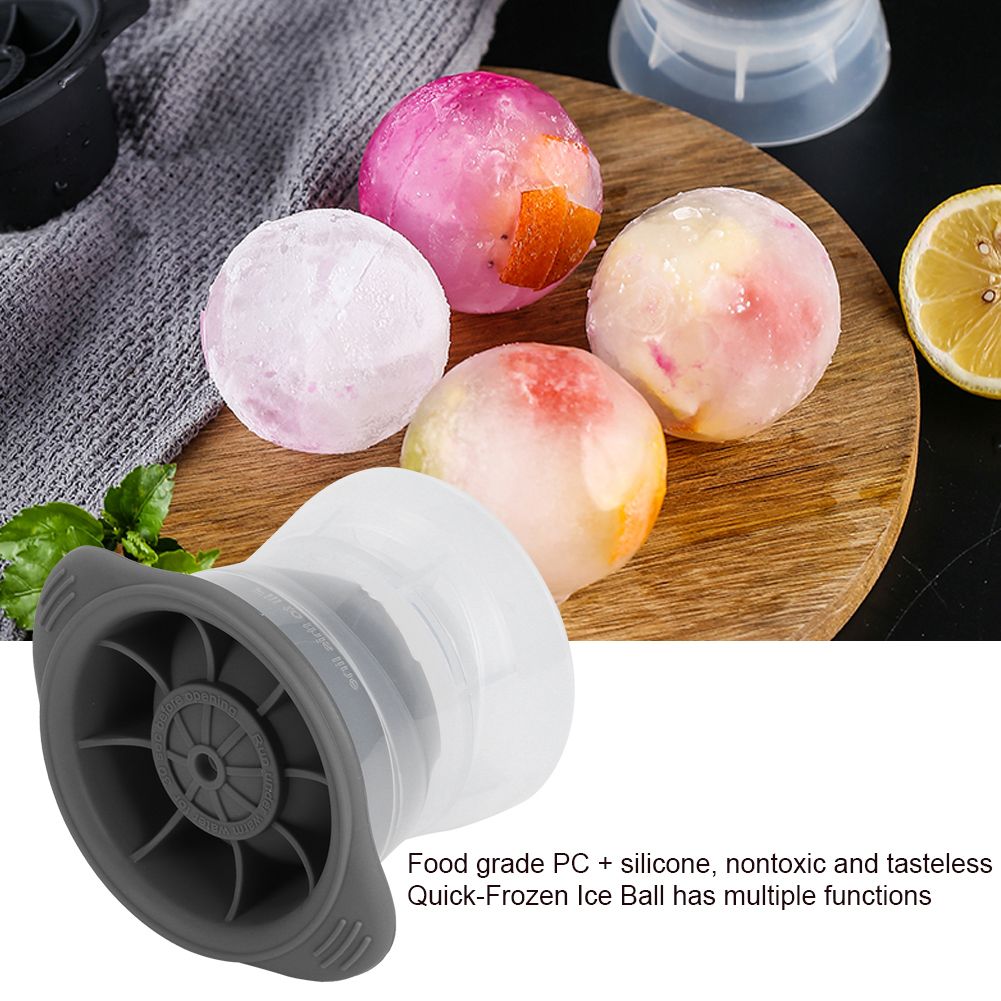 Food Grade Silicone QuickFrozen Ice Ball Maker Whiskey Round Ice Molding Tool view 12