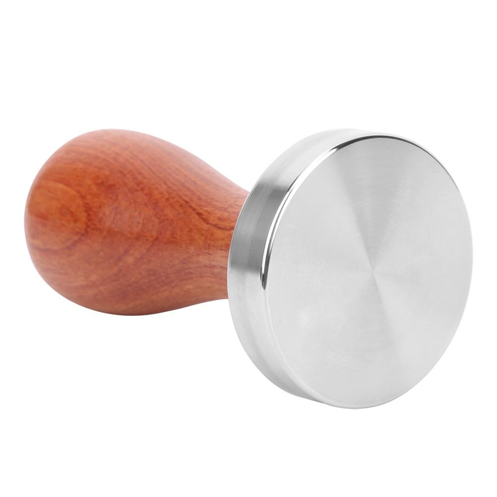 51mm Stainless Steel Coffee Tamper Wooden Handle Coffee Powder Hammer Press view 6