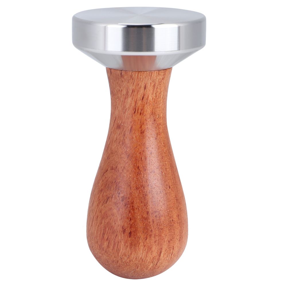 Stainless Steel Manual Coffee Powder Flat Tamper with Wood Handle Kitchen view 6