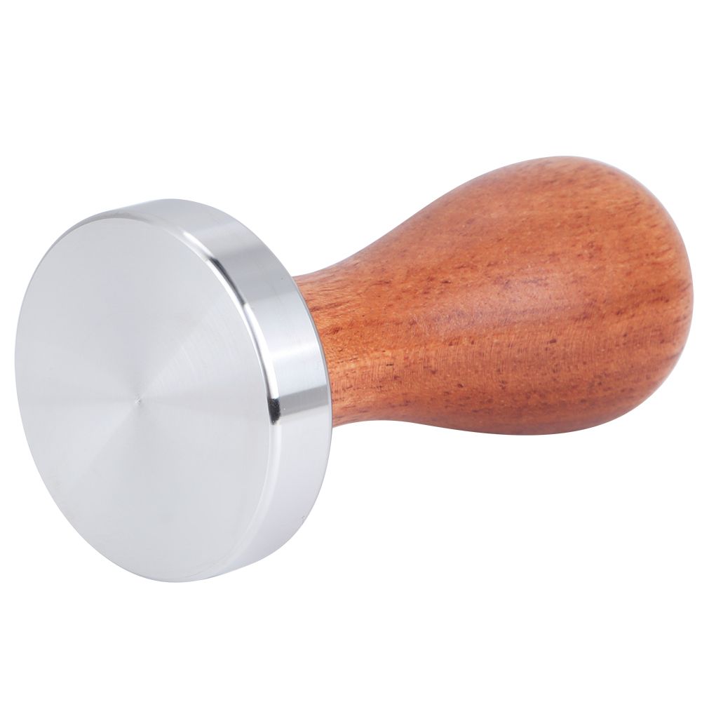 Stainless Steel Manual Coffee Powder Flat Tamper with Wood Handle Kitchen view 9