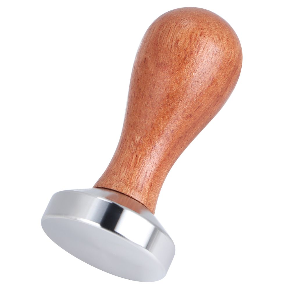 Stainless Steel Manual Coffee Powder Flat Tamper with Wood Handle Kitchen view 10