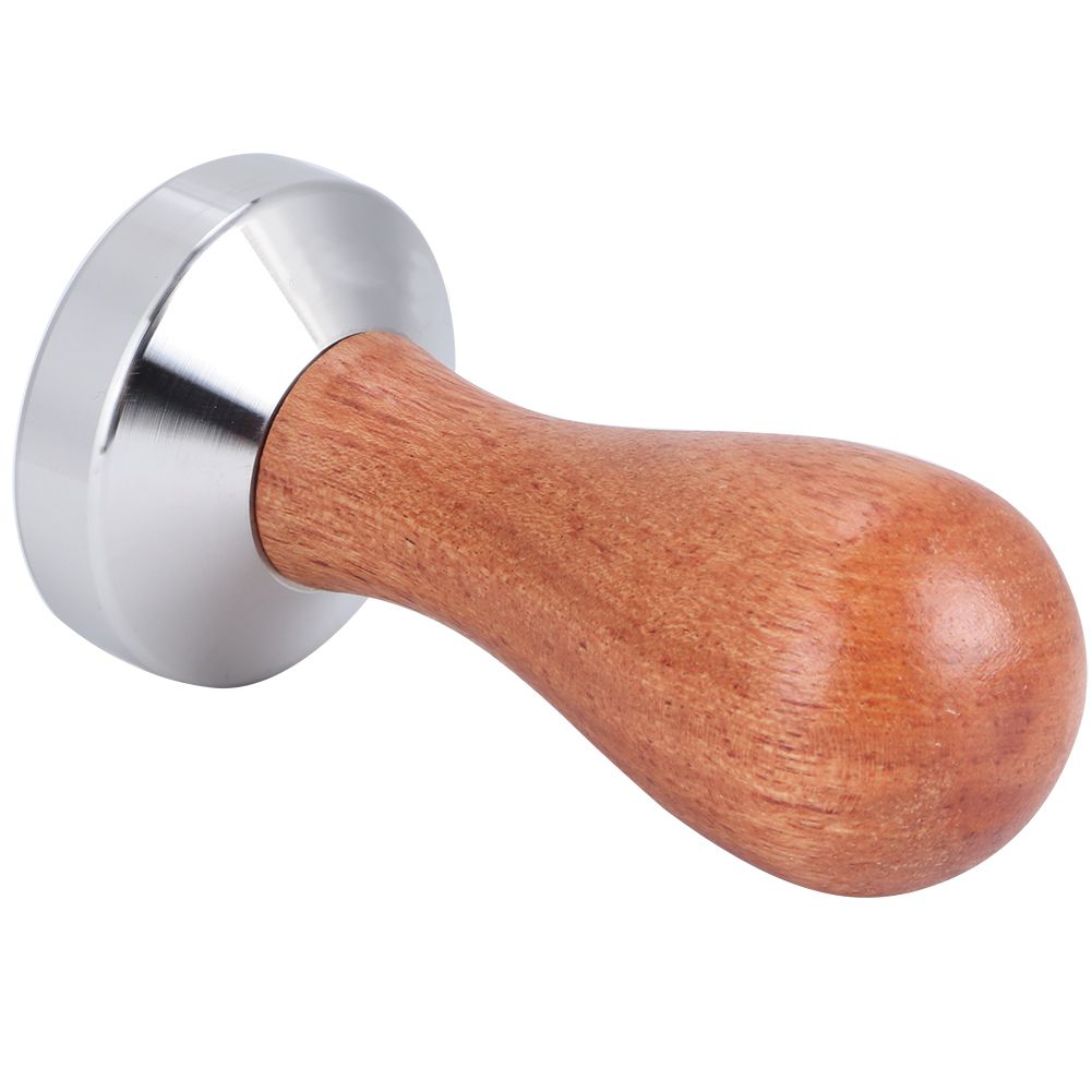 Stainless Steel Manual Coffee Powder Flat Tamper with Wood Handle Kitchen view 12