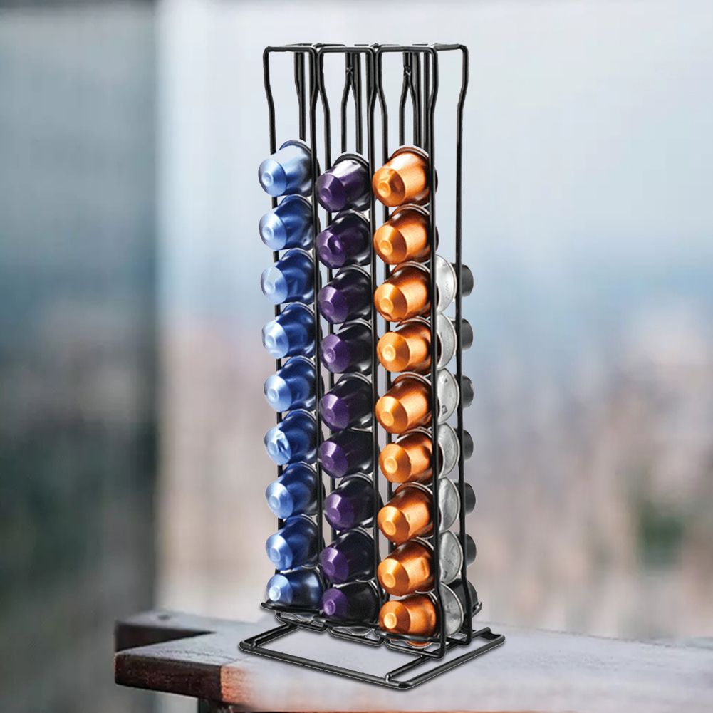 Household Iron Coffee Capsule Storage Rack Stand Accessory for Offices Kitchen