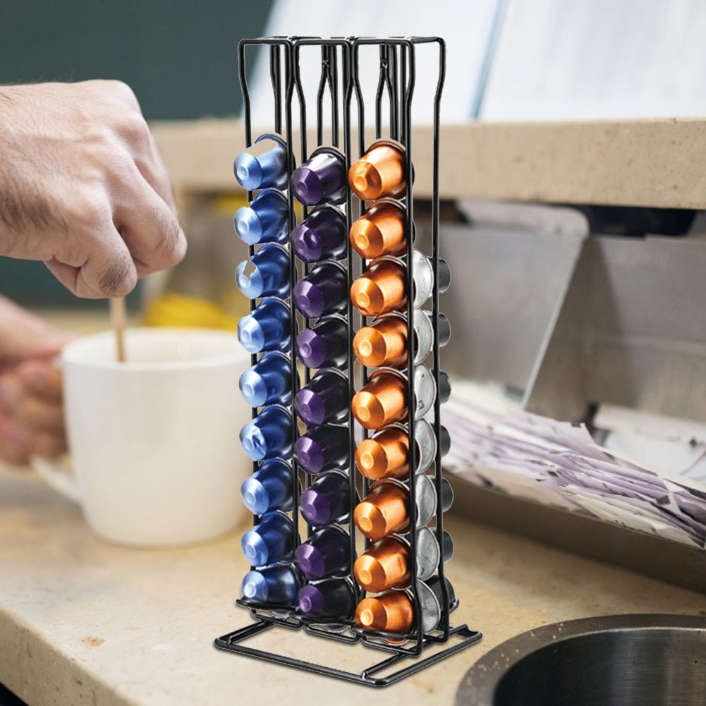 Household Iron Coffee Capsule Storage Rack Stand Accessory for Offices Kitchen view 4