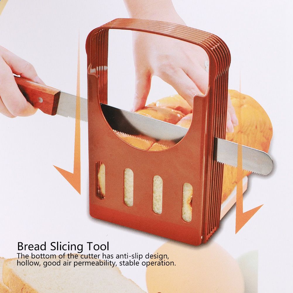 Adjustable Bread Toast Loaf Cutter Bagel Slicing Guides Cutting Tools Kitchen view 12