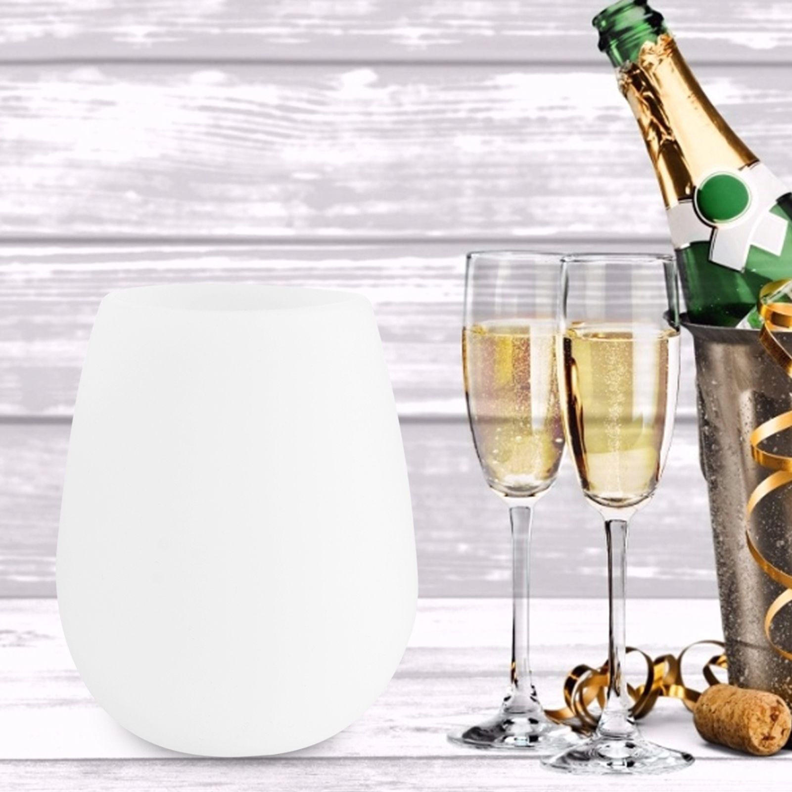 Portable Transparent Silicone Wine Glass Drinking Cup for Outdoor Party view 3