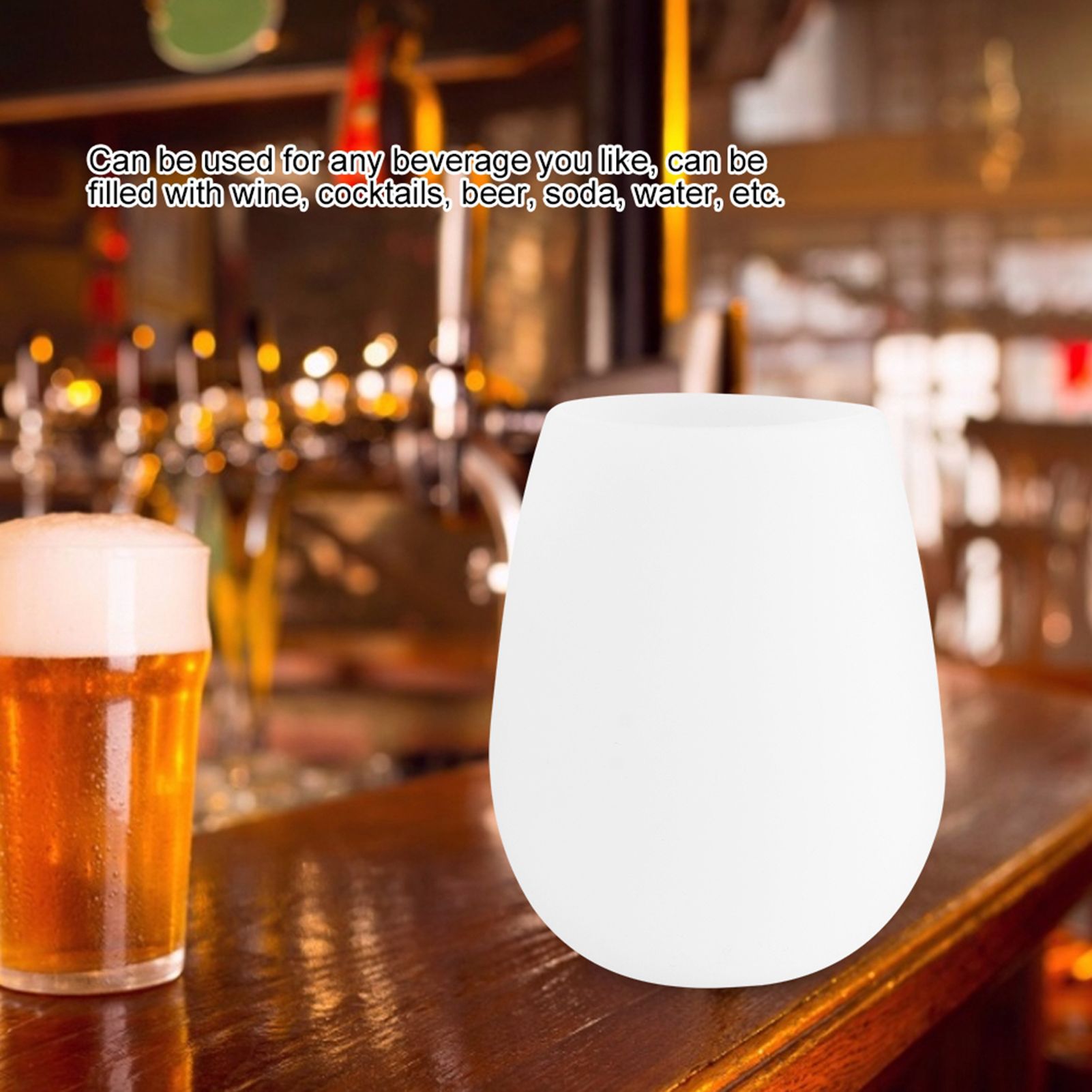 Portable Transparent Silicone Wine Glass Drinking Cup for Outdoor Party view 11