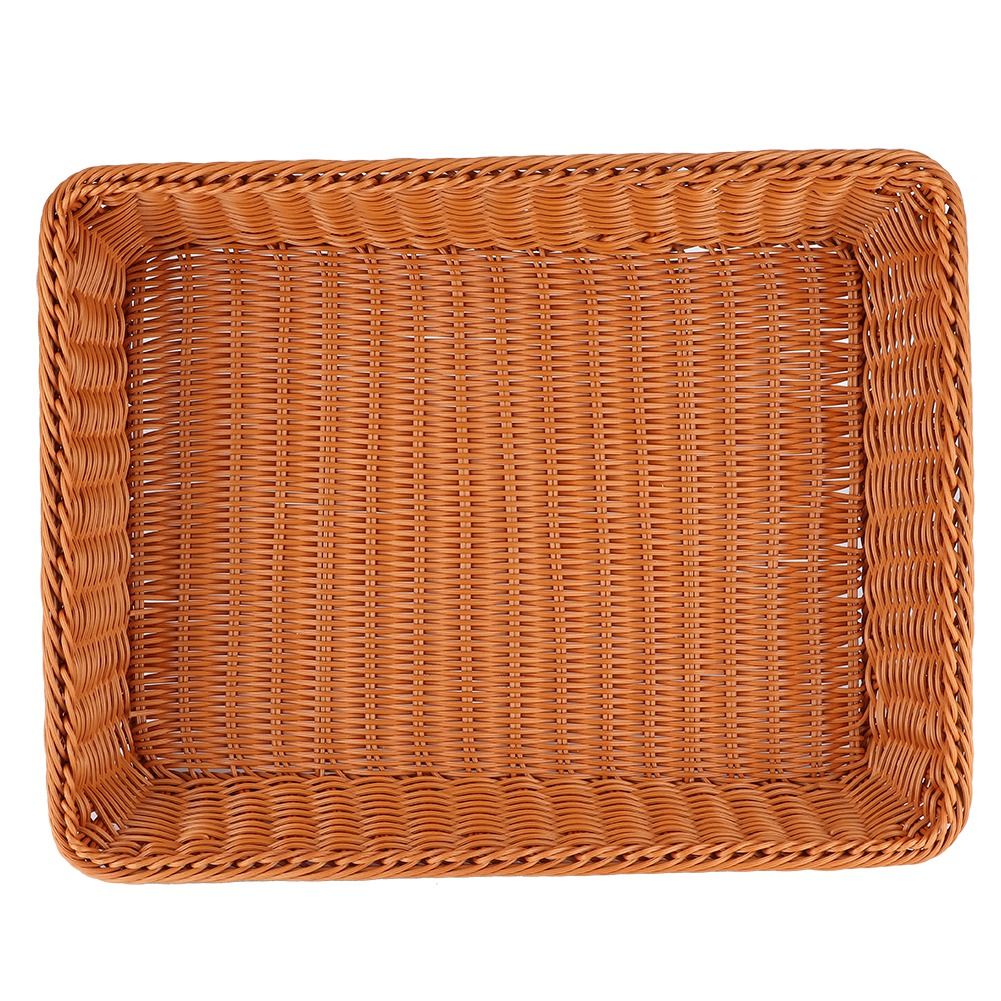 Household Desktop Rectangular Food Bread Fruits Storage Basket for Office view 2