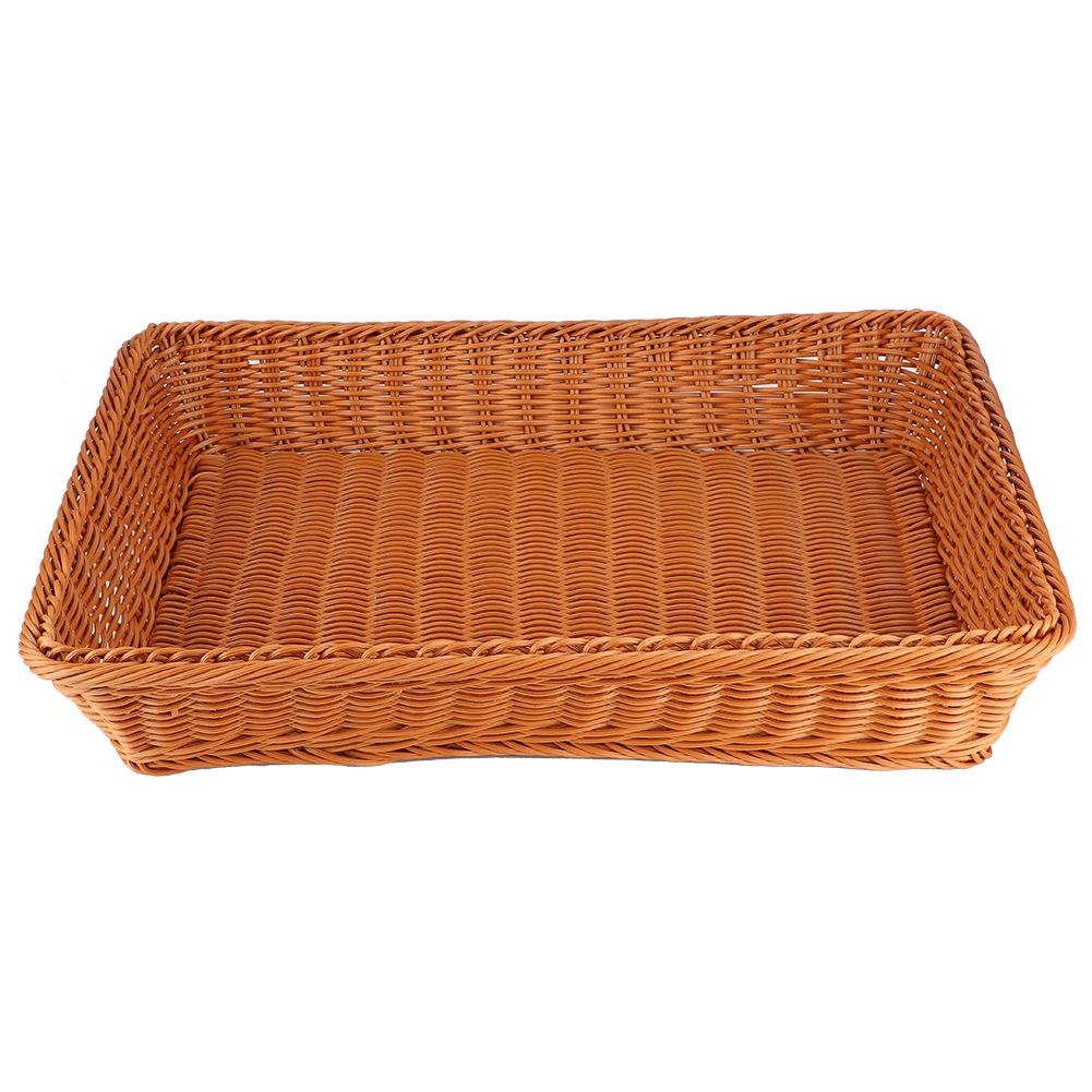 Household Desktop Rectangular Food Bread Fruits Storage Basket for Office view 3