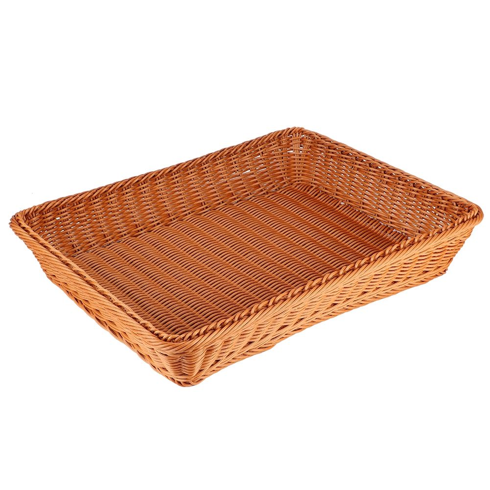 Household Desktop Rectangular Food Bread Fruits Storage Basket for Office view 4