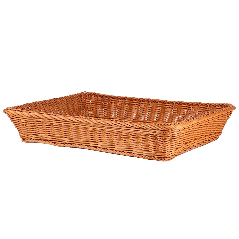 Household Desktop Rectangular Food Bread Fruits Storage Basket for Office view 5