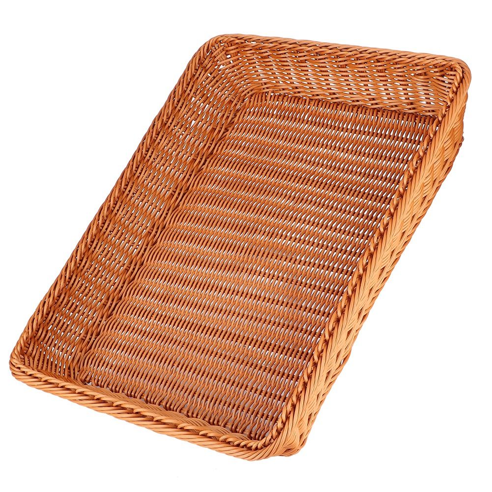 Household Desktop Rectangular Food Bread Fruits Storage Basket for Office view 7