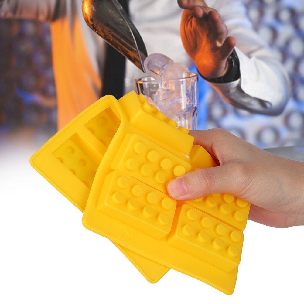2Pcs Yellow 10Grid Block Ice Cubes Mould Silicone IceMaking Mold DIY Drinking view 9