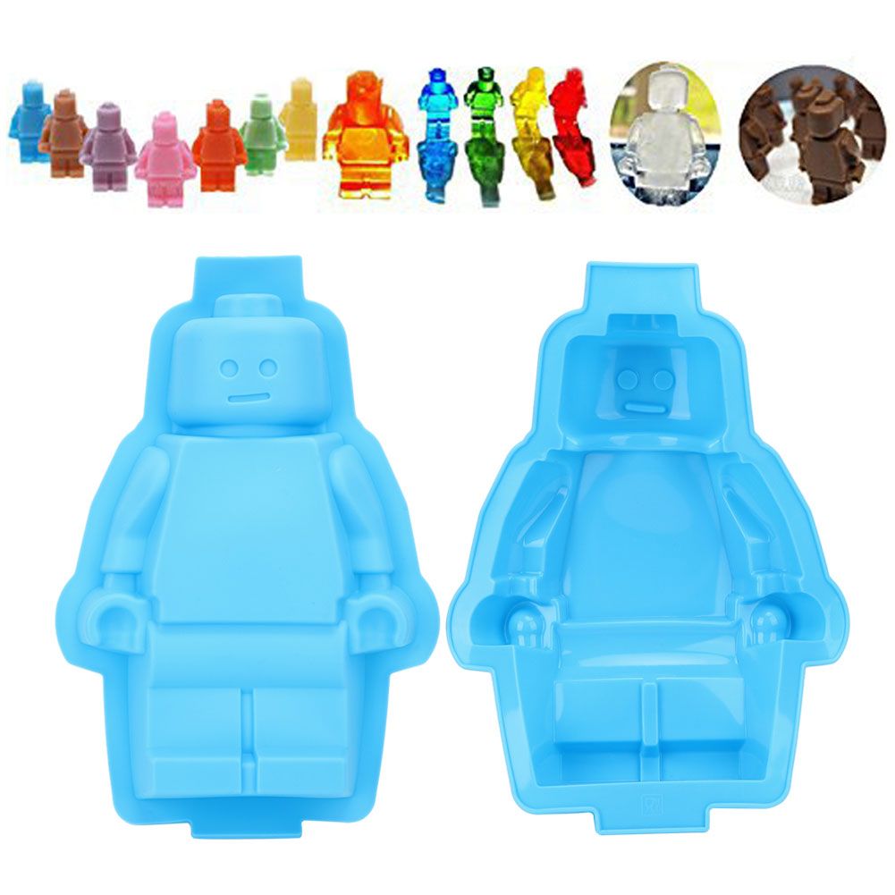 Robot Shaped Silicone Mold Ice Cubes Mold Chocolate Fondant Cake Mould DIY view 10